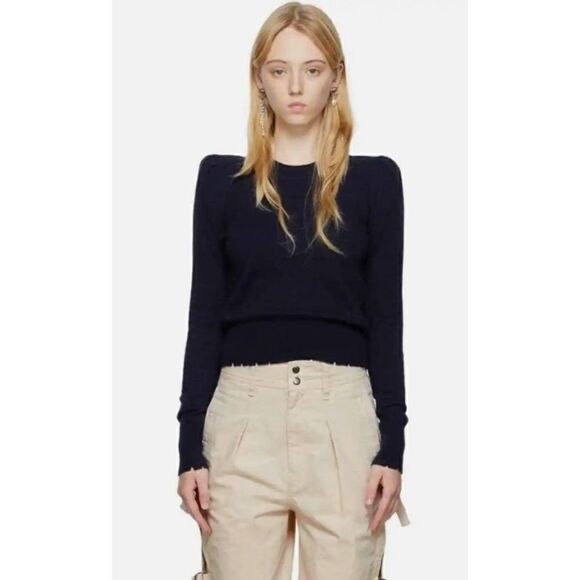 Isabel Etoile Marant Cotton & Wool Navy Sweater NWT Size 38/6 - Picture 1 of 6